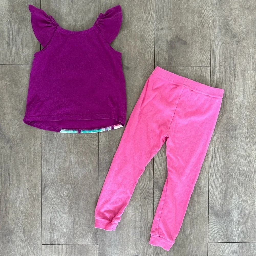 Disney Little Mermaid Ariel Shirt & Peppa Pig Pants 2T Girls